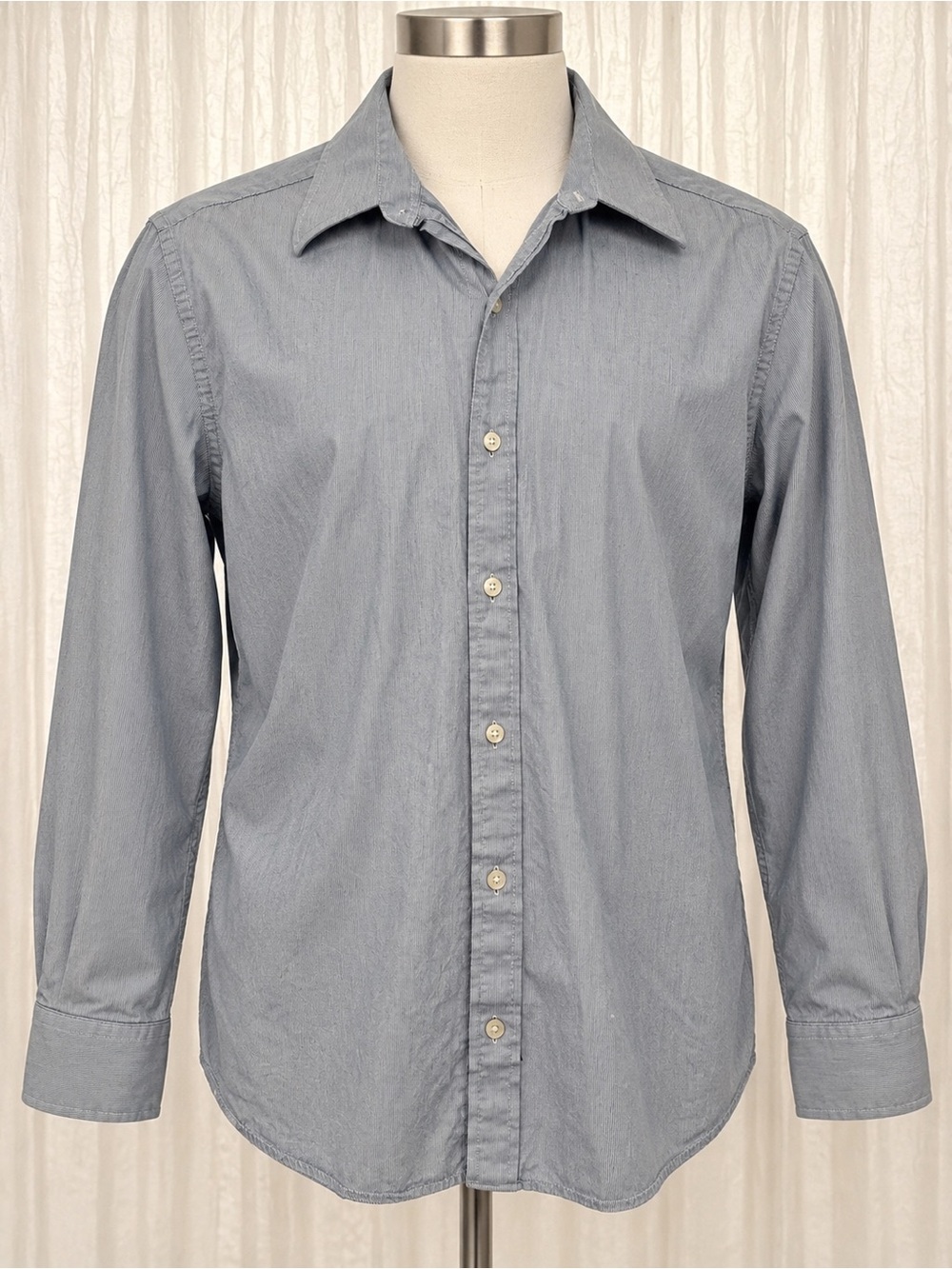 Nautica Men's Slate Blue Long-Sleeve Button-Down Shirt
